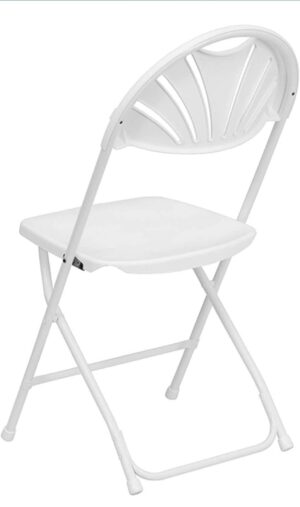 Fan Back White Folding Chairs
