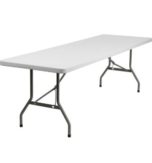 Granite White Plastic Folding Table 8ft